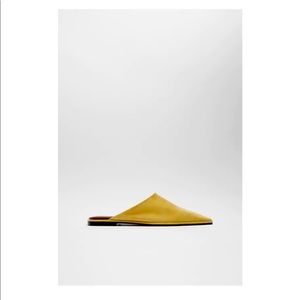 Zara flat leather mules
